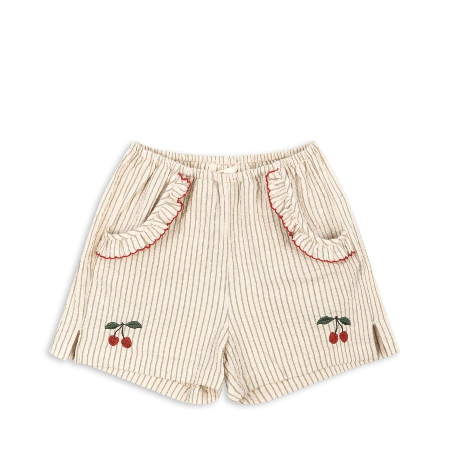 Best Konges Slojd Ellie Shorts Med Flaeser - Tea Stripe