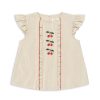 Clearance Konges Slojd Ellie Top Med Flaeser - Tea Stripe