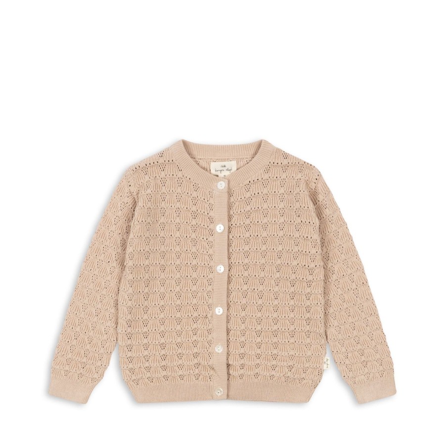 Hot Konges Slojd Iris Strikcardigan - Powder Puff