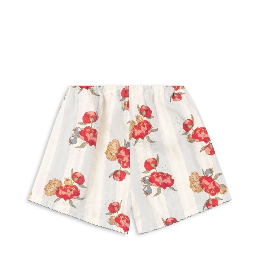 Hot Konges Slojd Kim Shorts Med Slids - Peony Stripe