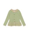 Online Konges Slojd Meo Cardigan Med Flaeser - Medium Green Stripe