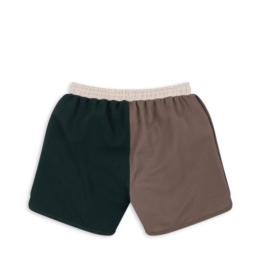 New Konges Slojd Seer Asnou Badeshorts - Pinel Grove/Shitake/French Oak