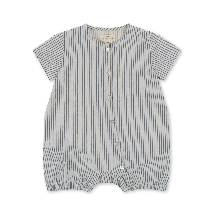 Clearance Konges Slojd Ace Romper - Stripe Bluie