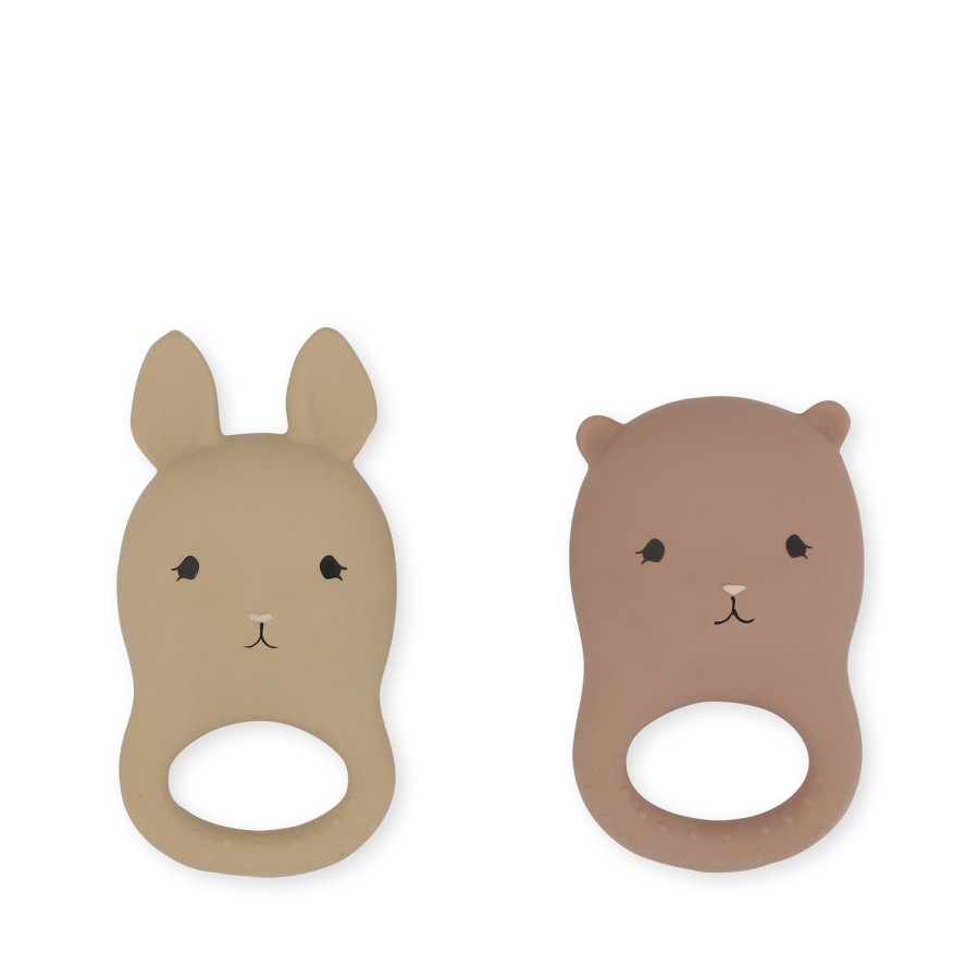 New Konges Slojd 2-Pak Bidering - Rabbit/Bear