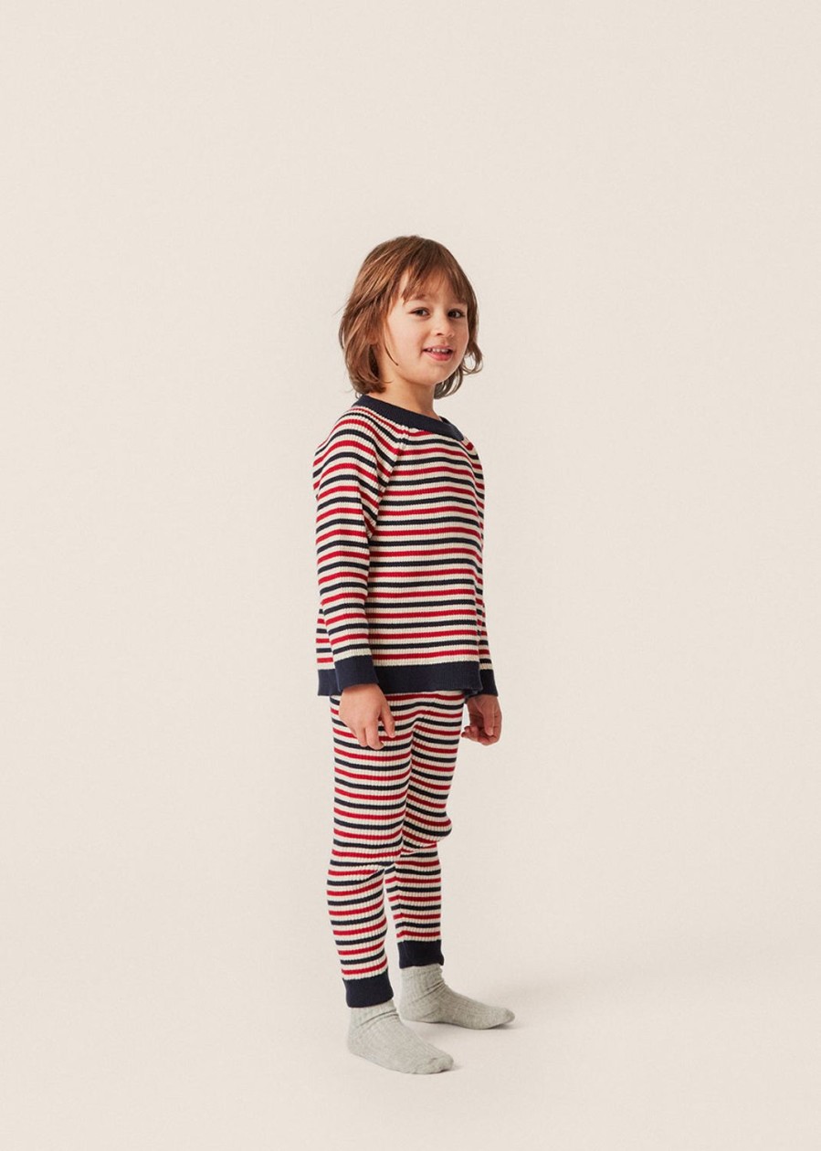 Online Konges Slojd Meo Strikket Bluse - Navy Stripe