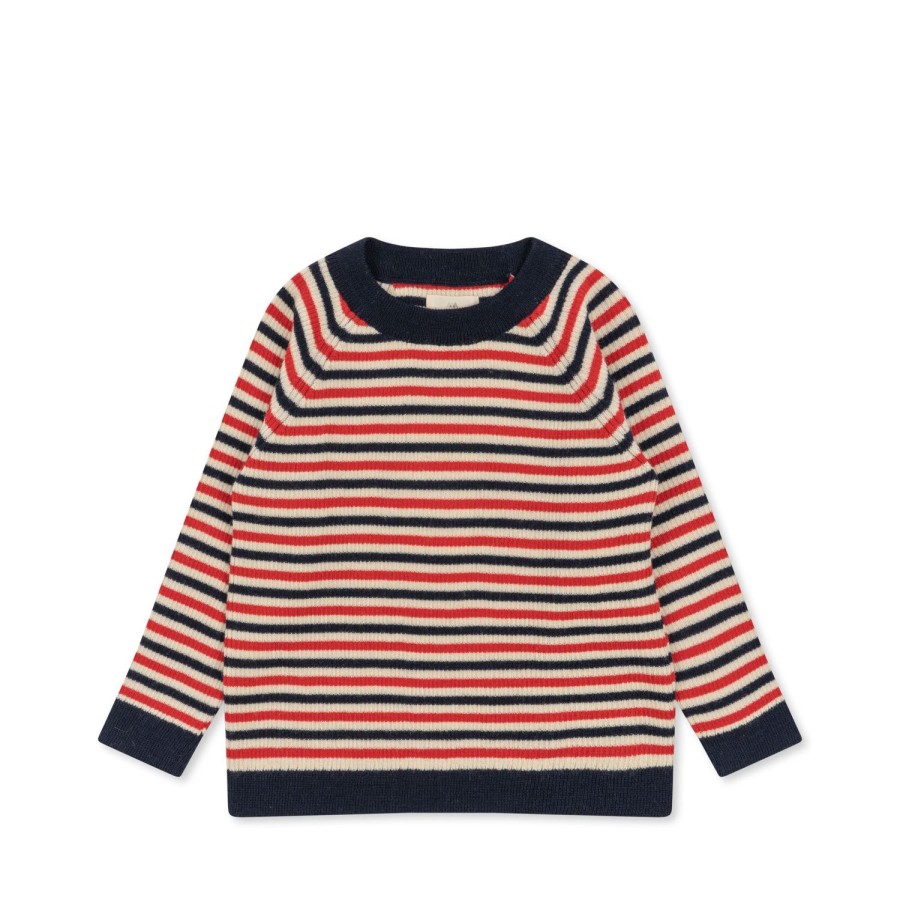 Online Konges Slojd Meo Strikket Bluse - Navy Stripe