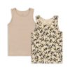 New Konges Slojd Basic 2-Pak Tanktop - Panda/Oxford Tan