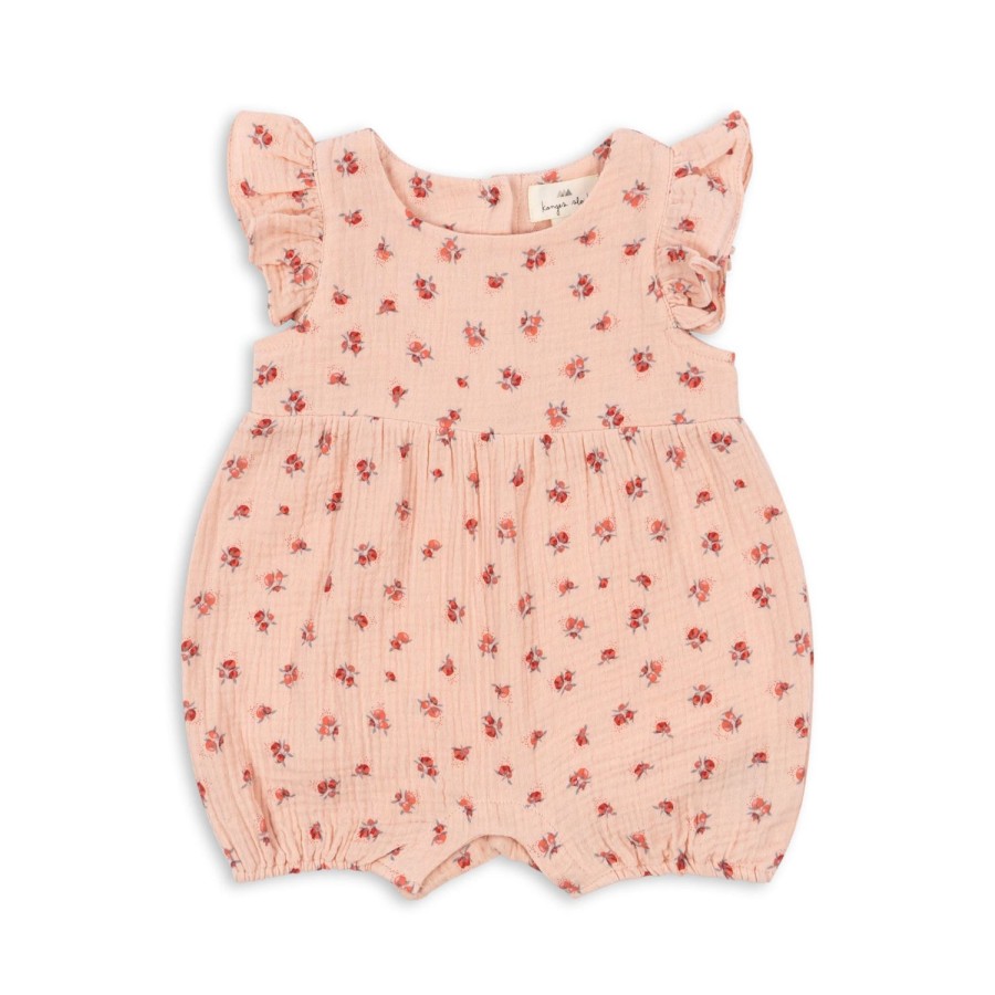 New Konges Slojd Coco Romper Med Flaeser - Peonia Pink