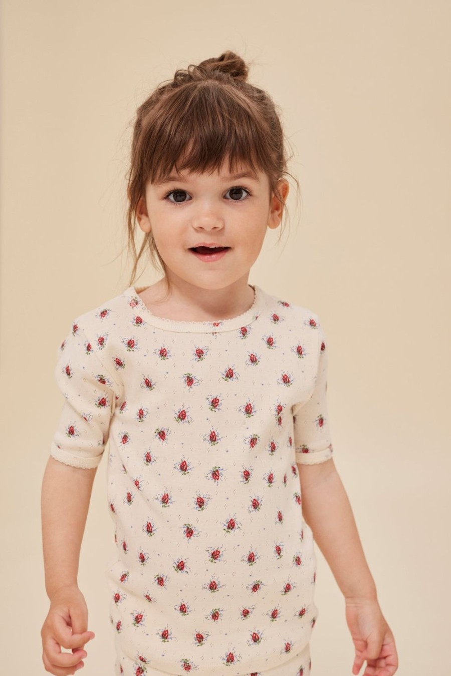 New Konges Slojd Minnie Ss Bluse - Vita Rosa Mini