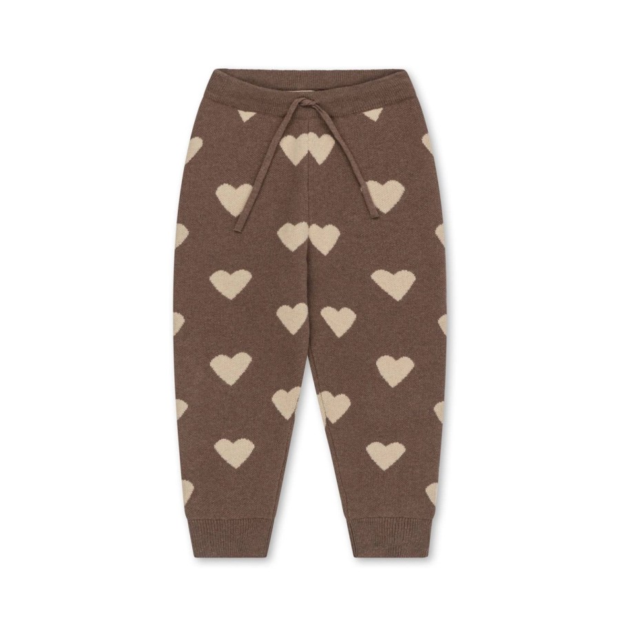 Hot Konges Slojd Lapis Jacquard Strik Bukser - Bunny Brown Melange