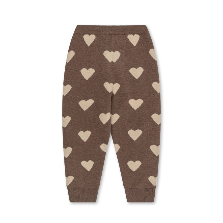 Hot Konges Slojd Lapis Jacquard Strik Bukser - Bunny Brown Melange