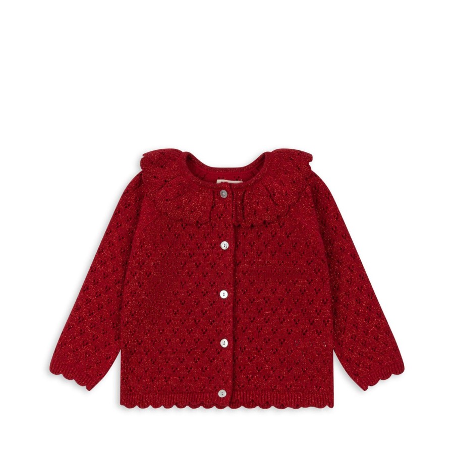 Online Konges Slojd Holiday Strikket Cardigan - Savy Red