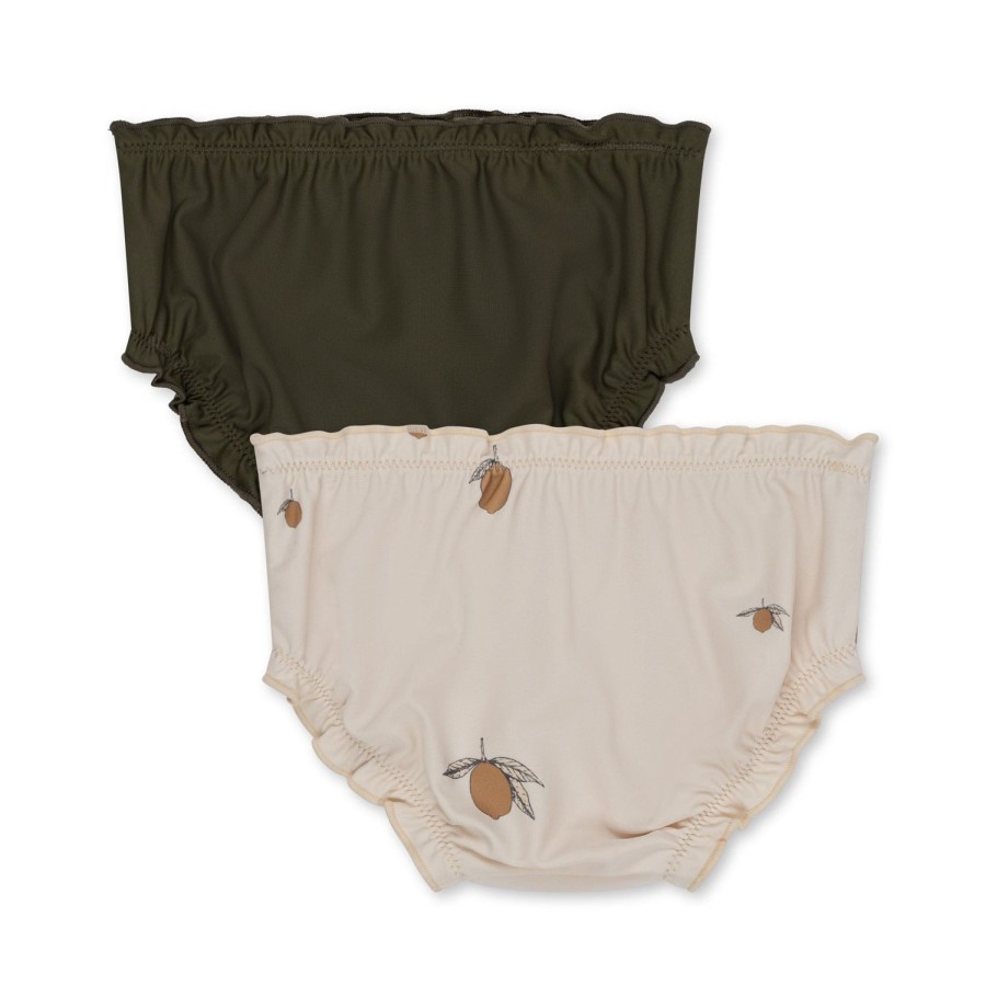 New Konges Slojd 2-Pak Collette Bikiniunderdel Til Baby - Lemon