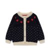 Clearance Konges Slojd Heart Cardigan - Navy