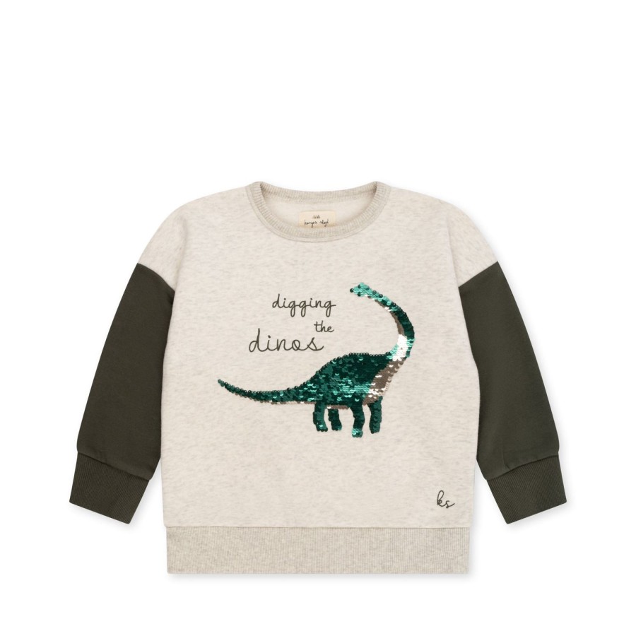 New Konges Slojd Lou Sweatshirt - Off White Melange