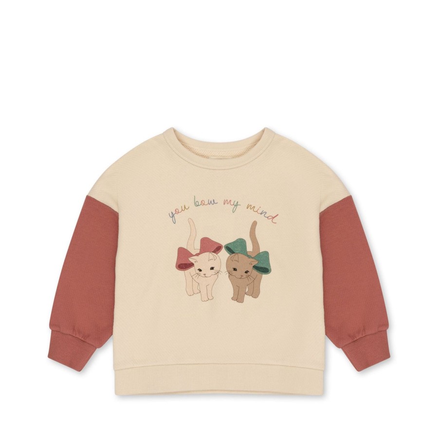 Clearance Konges Slojd Loupy Lou Sweatshirt - Brazilian Sand/Canyon Rose