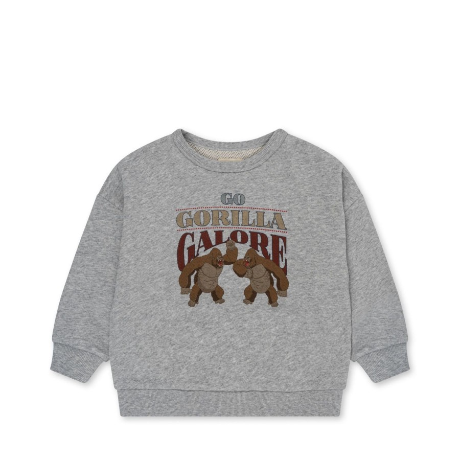 New Konges Slojd Loupy Lou Sweatshirt - Grey Melange