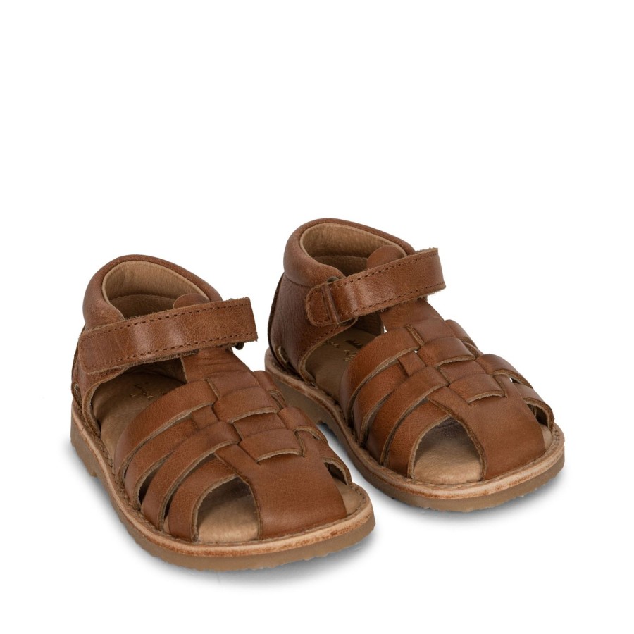 Clearance Konges Slojd Minoutte Sandals Leather - Cognac