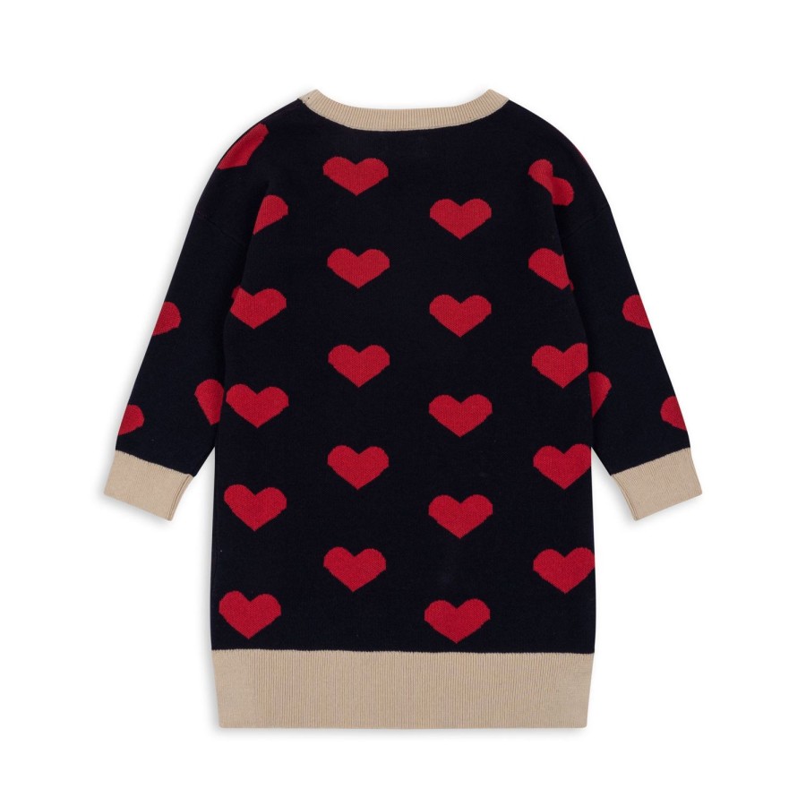 Hot Konges Slojd Lapis Strikkjole - Navy Heart