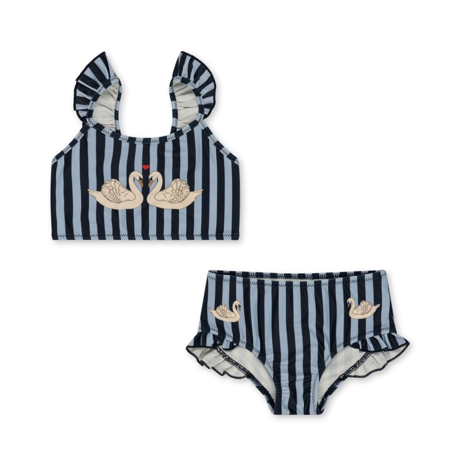 Hot Konges Slojd Dea Bikini Med Flaeser - Navy Stripe