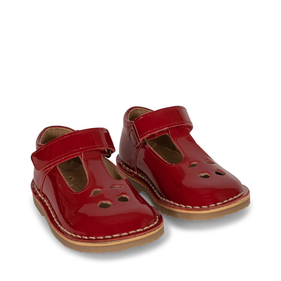 Online Konges Slojd Chou Sandals Patent - Deep Red