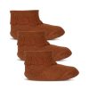 New Konges Slojd 3 Pak Sokker Med Flaeser - Leather Brown