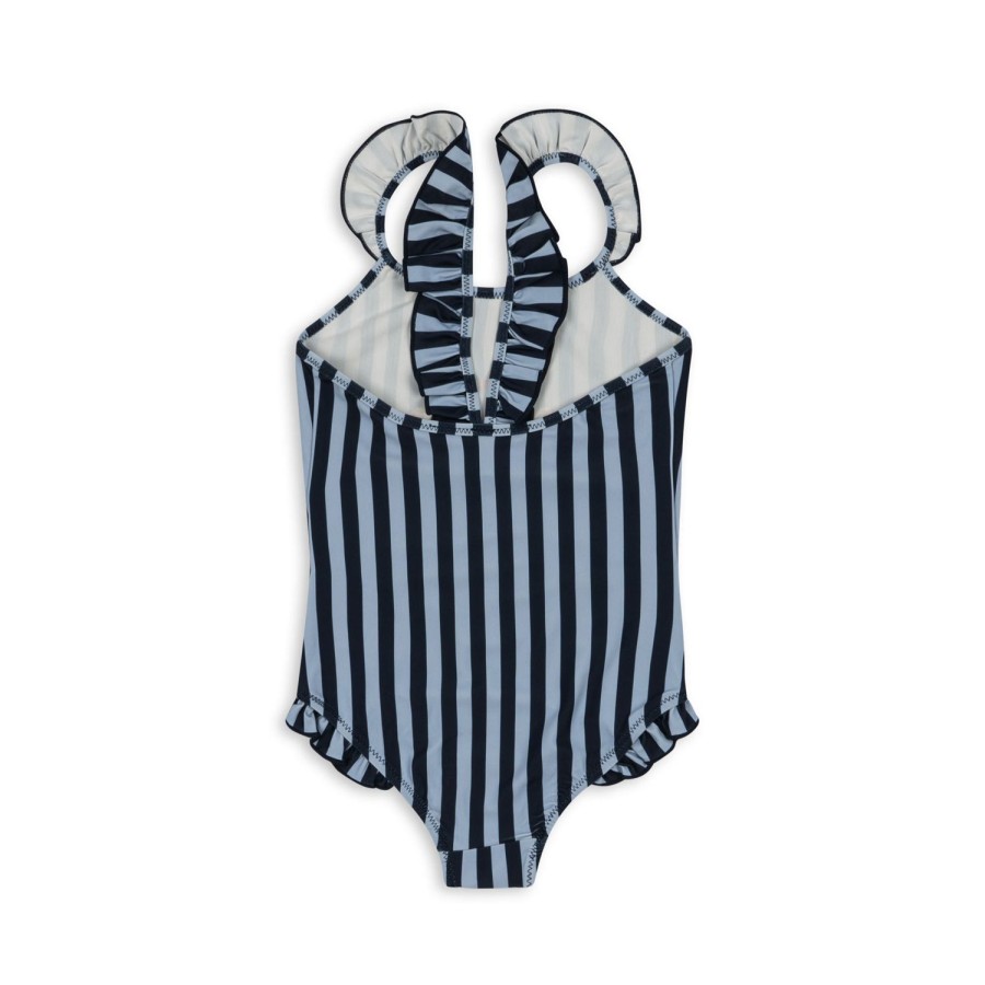 Hot Konges Slojd Dea Badedragt Med Flaeser - Navy Stripe